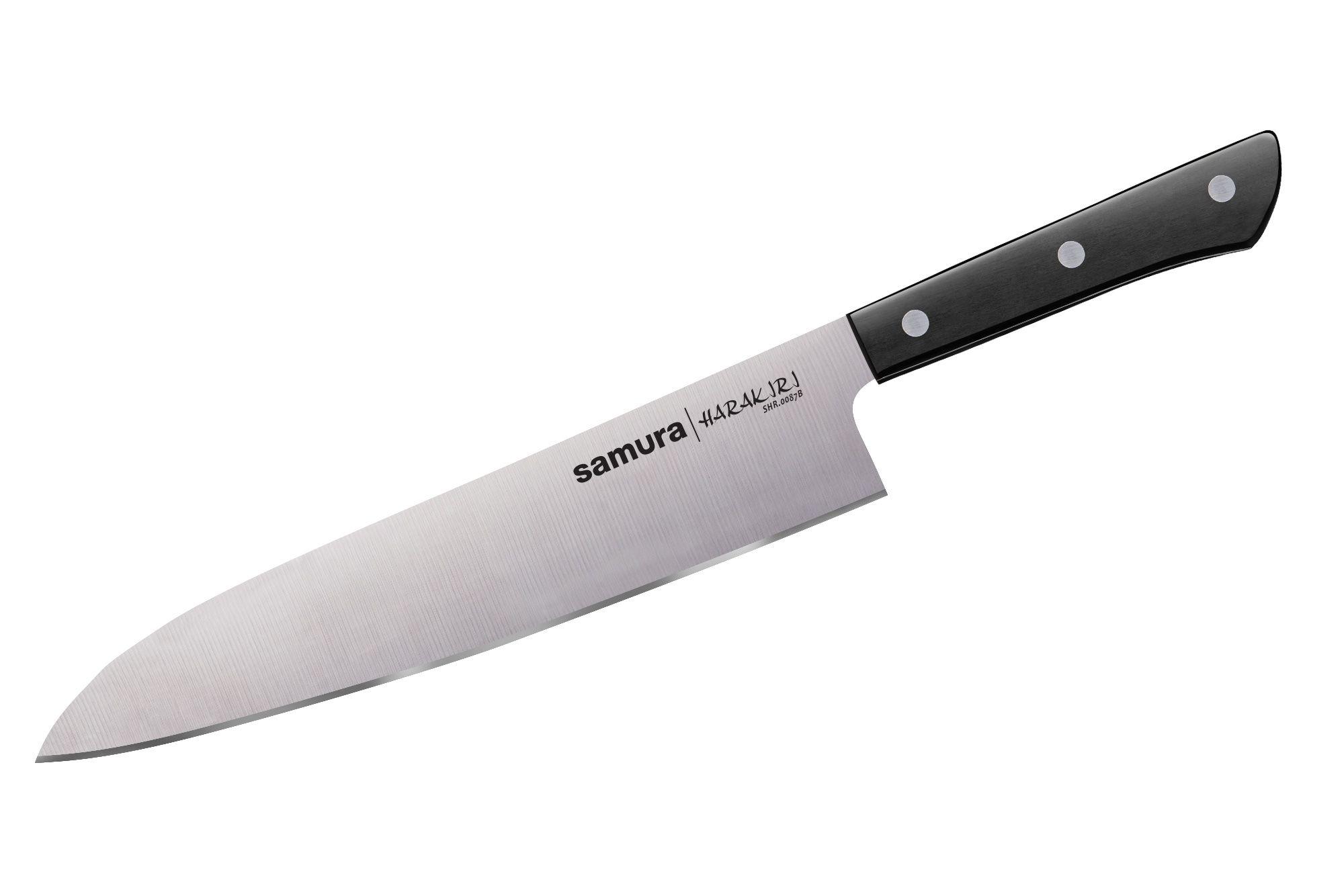 Нож кухонный «Samura HARAKIRI» Гранд Шеф 240 мм, корроз.-стойкая сталь, ABS пластик