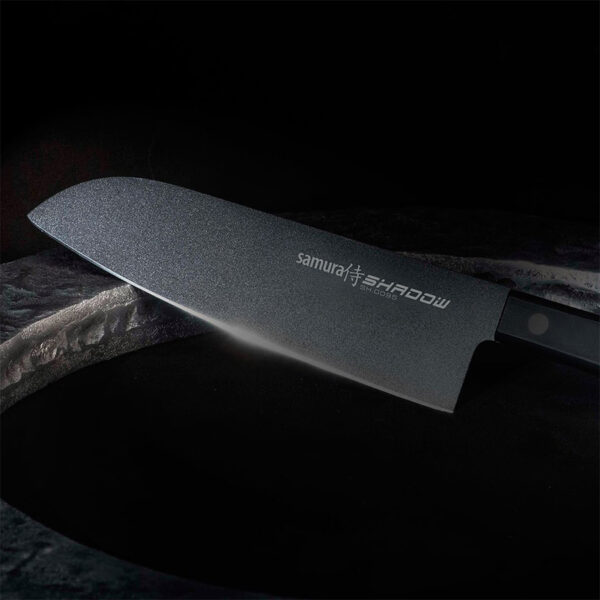 Кухонный шеф – нож «Samura Shadow» сантоку (black-coating покрытие – 175 мм, ABS пластик) - SH-0095/K