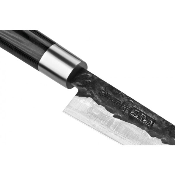 Набор: нож кухонный "Samura Blacksmith" универсальный 162 мм, (гвоздичное масло, салфетка) - SBL-0023C/K