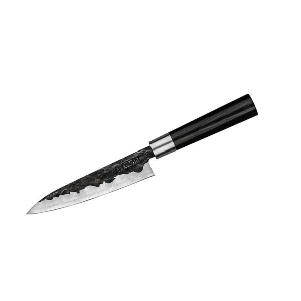 Набор: нож кухонный "Samura Blacksmith" универсальный 162 мм, (гвоздичное масло, салфетка) - SBL-0023C/K