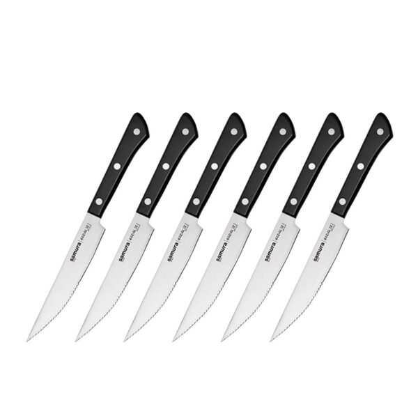 Набор стейковых ножей 6 в 1 «Samura Harakiri» (31 - 125мм – SHR-0260W/K)