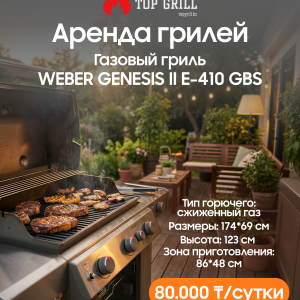 Газовый гриль Weber Genesis II E-410 GBS (аренда)