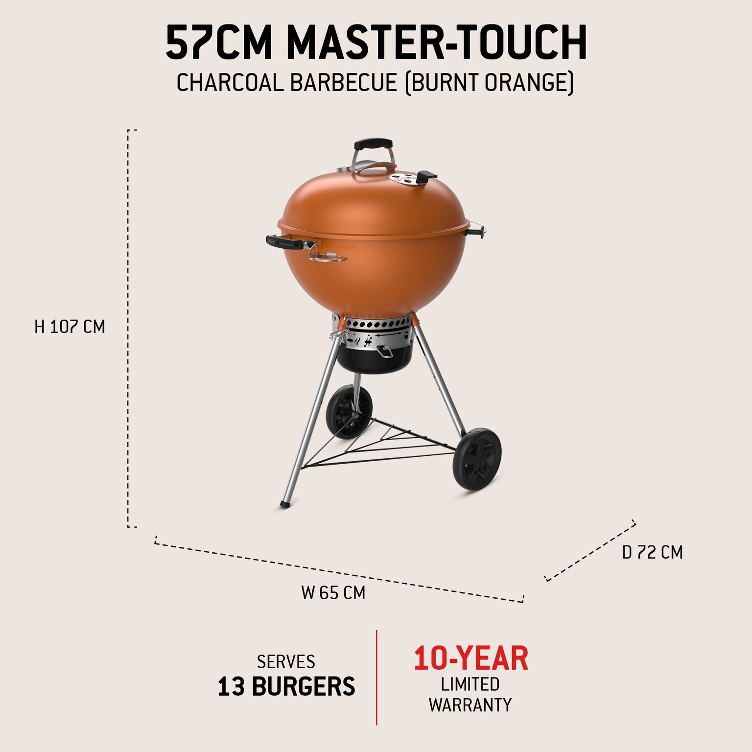 Weber Master-Touch 5755 Burnt Orange